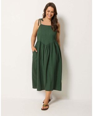 Yours Clothing Strappy Midi Dress - Green