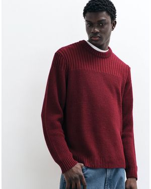 ASOS Oversize-strickpullover mit rippenstruktur - Rot
