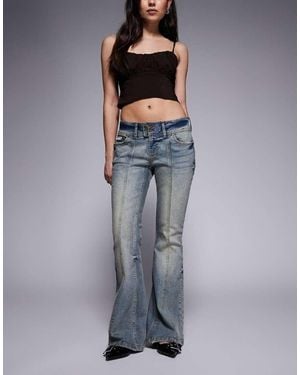 Juicy Couture Diamante Logo Flare Jeans - Grey