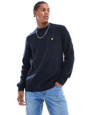 Lyle & Scott Waffle Knit Jumper - Blue