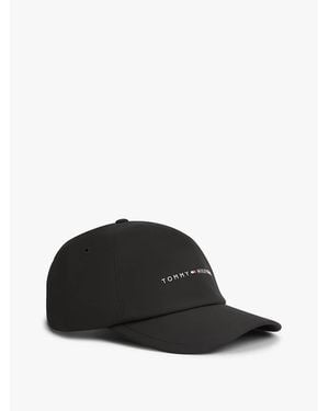 Tommy Hilfiger Performance Rubberised Logo Baseball Cap - Black