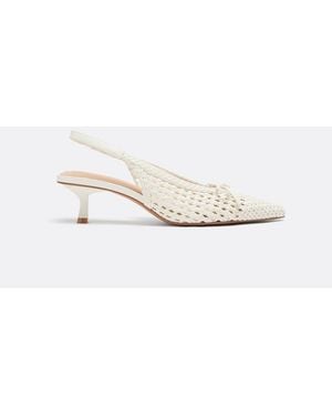 Stradivarius Schoenen Met Hak En Uitsnijdingen - Naturel