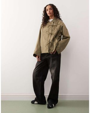 Collusion Trench Corto Kaki Con Fiocchi - Neutro