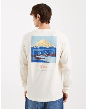 Only & Sons Long Sleeve T-shirt With Peak Back Print - Blue