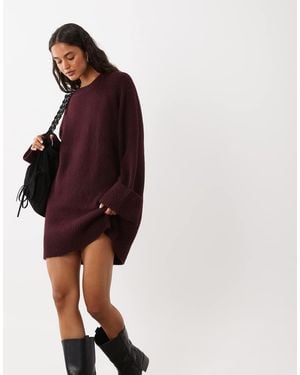 Aware Vestito Mini Lavorato A Maglia Con Maniche Ampie - Rosso