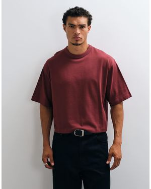 Collusion Heavyweight Boxy T-Shirt - Red