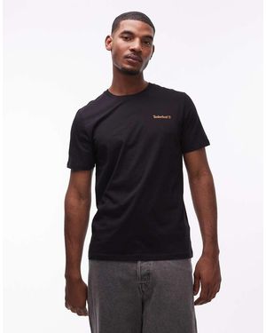 Timberland Small Script Chest Logo T-shirt - Black