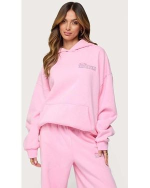 Edikted Pastel Edit Oversized Hoodie - Pink
