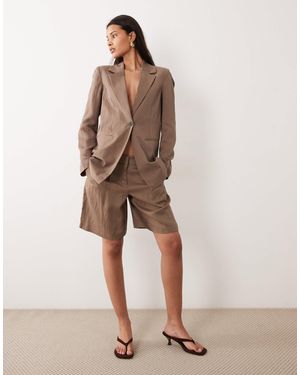 Vila Taillored Shorts Co-ord - Natural