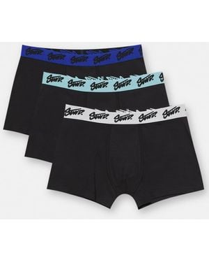 Pull&Bear Confezione Da 3 Boxer Con Logo "Stwd" - Blu