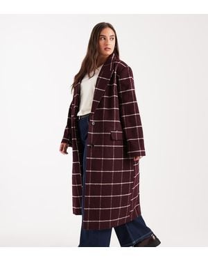 ASOS Asos Design Curve Longline Formal Coat - Red