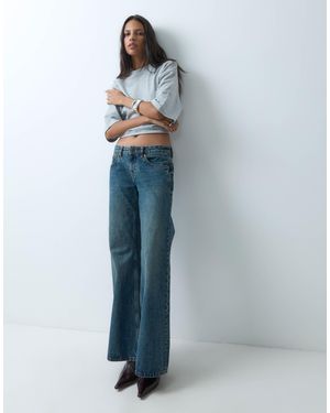 Motel Slouchy Flare Jean - Blue