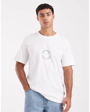 Jack & Jones – t-shirt mit "originals"-print - Weiß