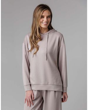 French Connection Luxe Oversized Drawcord Hoody - Grey