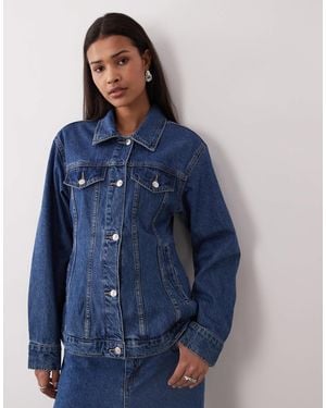 Gina Tricot Sculpted Denim Jacket - Blue