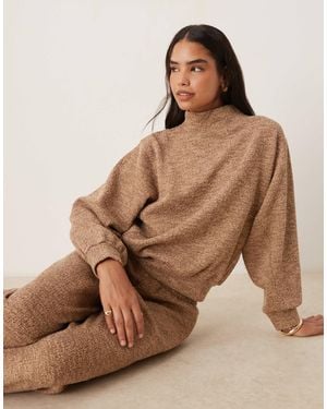 ASOS Co-ord Funnel Neck Sweatshirt - Brown