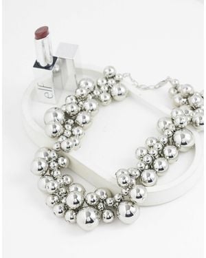 ASOS Collier tendance à boules - Métallisé
