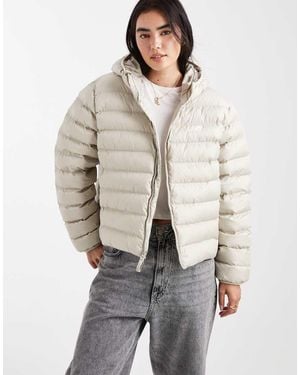 New Balance Sport Essentials Hooded Puffer Jacket - Natural