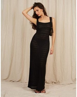Going Somewhere Stretch Lace Maxi Dress - Natural