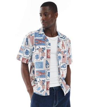 Hollister Textured Short Sleeve Shirt - Blue