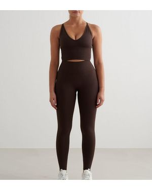 Aim'n Chocolate Shape Seamless Tights - Brown