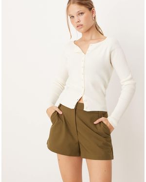 ASOS Tailored Micro Shorts - Natural