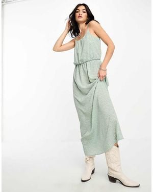 ONLY Ruched Out Maxi Dress - Green