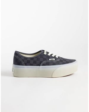 Vans Authentic Stackform Checkerboard Trainers - Blue