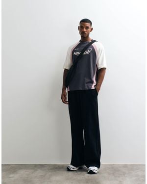 Collusion Oversized Heavyweight Relaxed Leg Jogger - Black