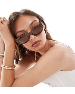 A.Kjærbede Gafas De Sol Chocolate Estilo Ojos De Gato Winnie De - Marrón
