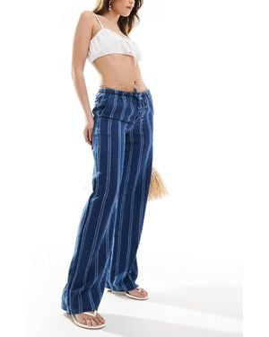 Pull&Bear – gestreifte hose - Blau