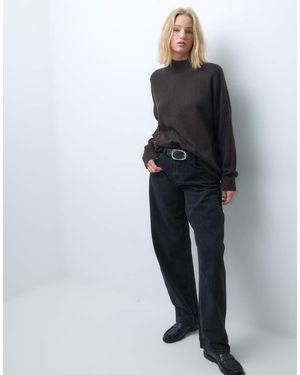 Vero Moda Oversized Funnel Neck Jumper - Grey