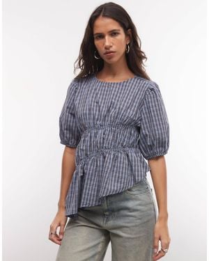 Collusion Bluse mit kanaldetail - Blau