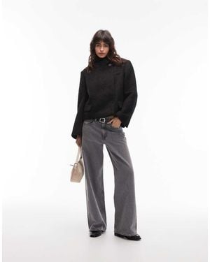 ARKET Brushed Wool Jacket - Black