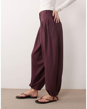 Miss Selfridge Tailored Balloon Pants - Purple