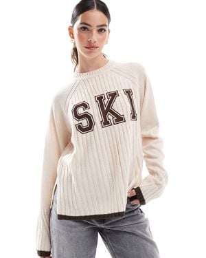 Threadbare Ski Design Knitted Sweater - Natural