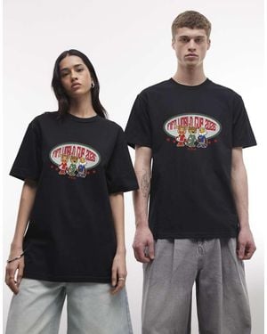 PRNT Fifa World Cup Mascots Relaxed Fit T-Shirt - Black