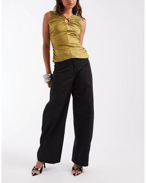 ASOS Low Rise Horseshoe Leg Trouser - Blue