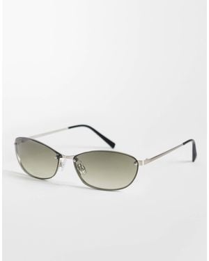 Weekday Rimless Ovall Sunglasses - Natural