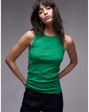 ARKET Top Sin Mangas De Punto Acanalado De - Verde