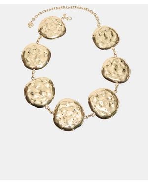 Stradivarius Large Circle Metal Belt - Metallic
