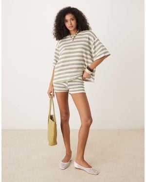 ASOS Knit Co-ord Micro Short - Natural