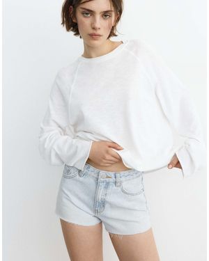 Pull&Bear – jeansshorts - Weiß