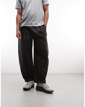 Weekday Pull On Barrel Leg Pants - Black