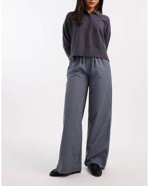 Daisy Street Pull On Drawstring Trouser - Blue