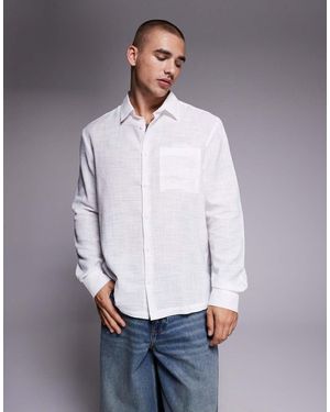 River Island Linen Look Shirt - Grey
