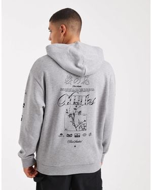 ASOS Relaxed Hoodie With Print - Gray