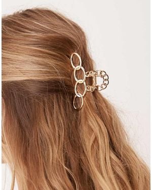 ASOS Hair Claw With Abstract Design - Brown