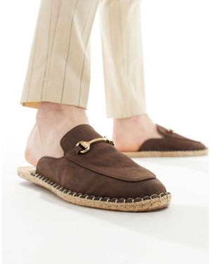 ASOS Mule Espadrille With Gold Snaffle - Natural