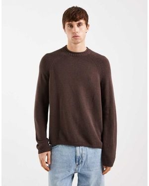 Hollister Holliter Mockneck Light Knit Jumper - Brown